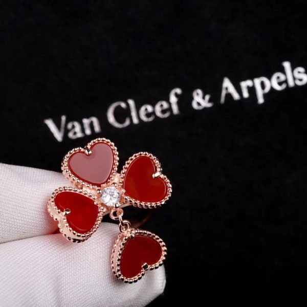 18K Sweet Alhambra Effeuillage Ring - 图片 10