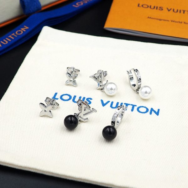 18K Louis Monogram Pearls Earrings - 图片 6