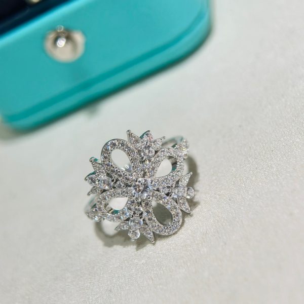 18K T Vinatge Flower Ring - 图片 8