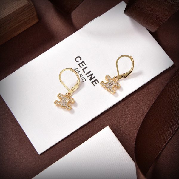 18K Triomphe Rhinestone Earrings - 图片 5