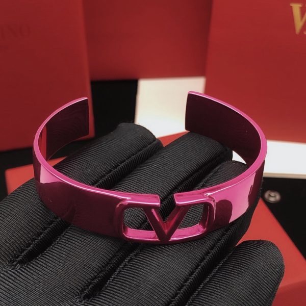 18K Vlogo Pink Cuff Bracelet - 图片 2