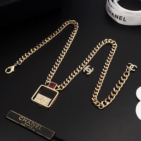 18K CC Red Bag Pendant Necklace - 图片 8