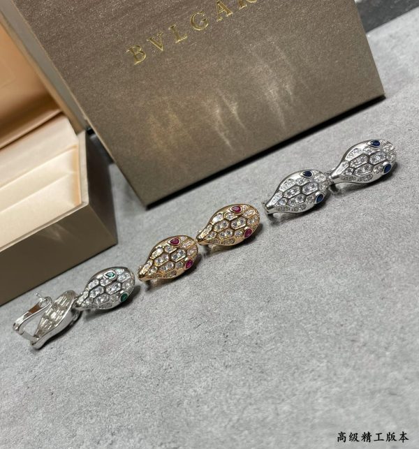 18k BV Serpenti Earrings - 图片 8