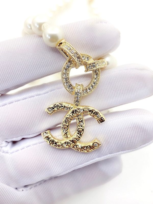 18K CC Pearls Choker Necklace - 图片 8