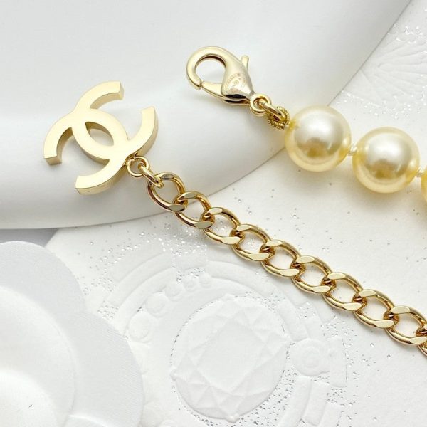 18K CC Pearl Chain Necklace - 图片 8