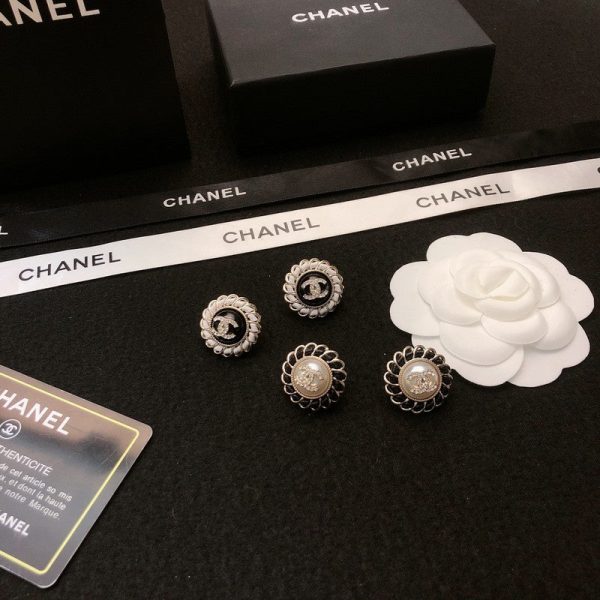 18K CC Black Earrings - 图片 8