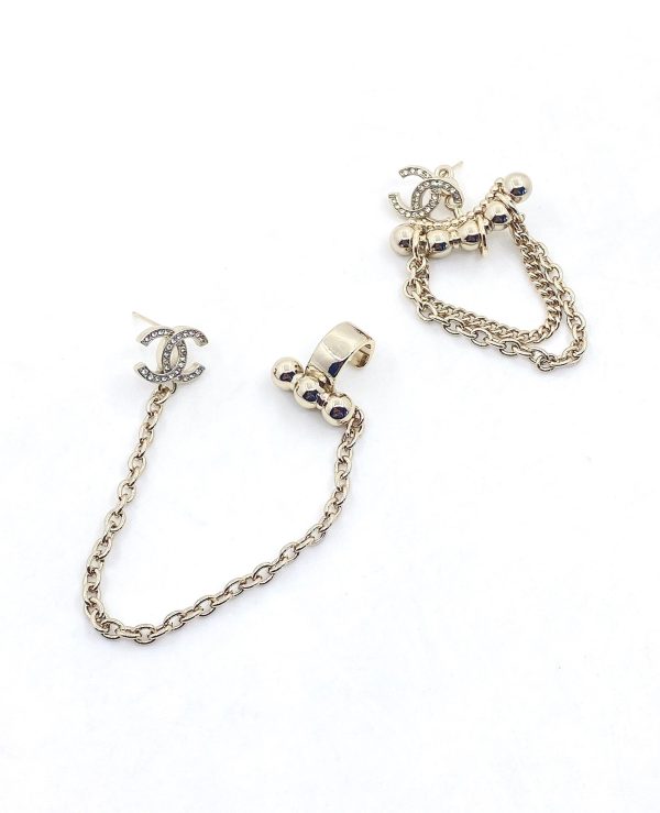 18K CC Chain Earrings - Image 7