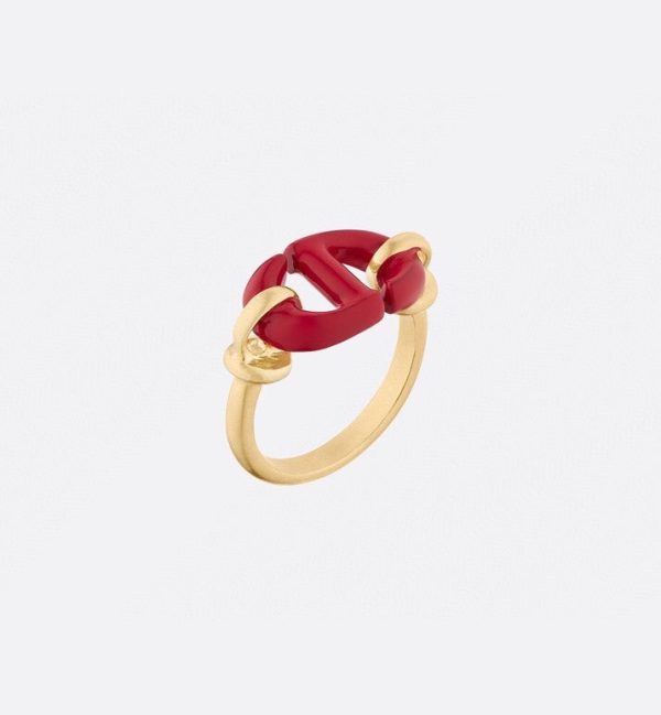 18K CD Red Heart Ring