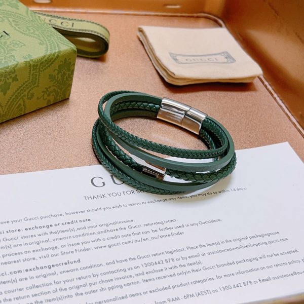 18K Double G Anger Forrest Green Bracelet - 图片 9