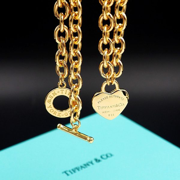 18K T Tag Chain Necklace - 图片 6