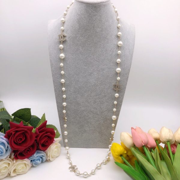 18K CC Long Pearls Necklace - 图片 8