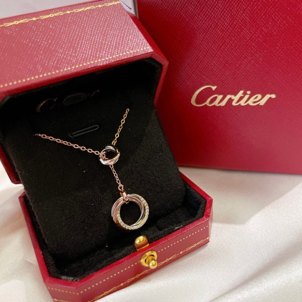 18K Trinity Diamonds Necklace - 图片 12