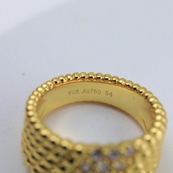 18K Perlée Diamonds Five Rows Ring - 图片 15