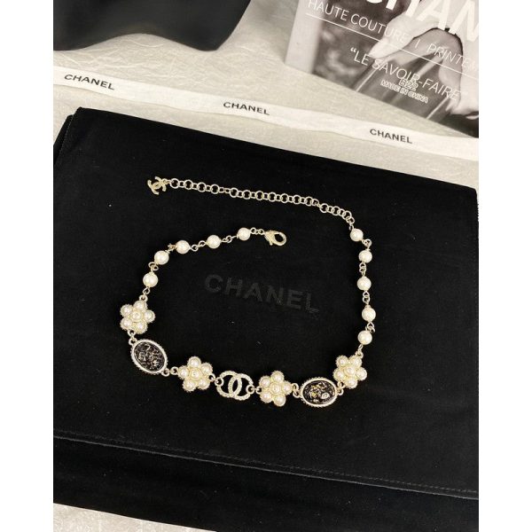 18K CC Black & Orange Crystal Choker Necklace - 图片 9