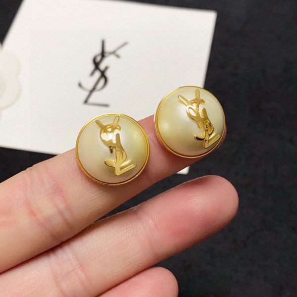 18K Saint White & Red Earrings - 图片 9