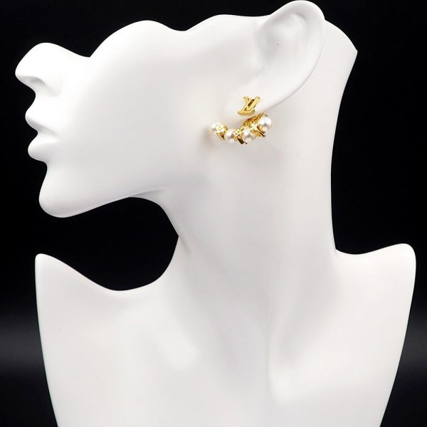 18k Louis Monogram Pearls Earrings - 图片 4