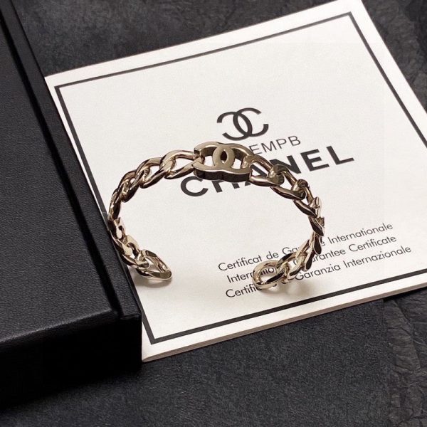 18K CC Open Cuff Bracelet - Image 8