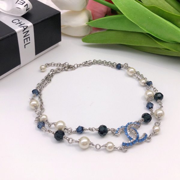 18K CC Blue Resin Necklace - Image 2