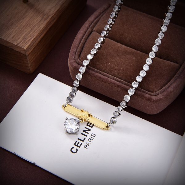 18K Triomphe Line Diamonds Necklace - 图片 8