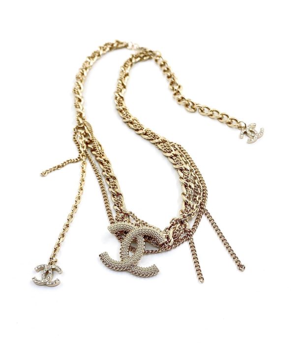 18K CC Crystals Choker Necklace - 图片 8