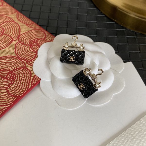 18K CC Classic Bag Pendant Earrings - Image 9