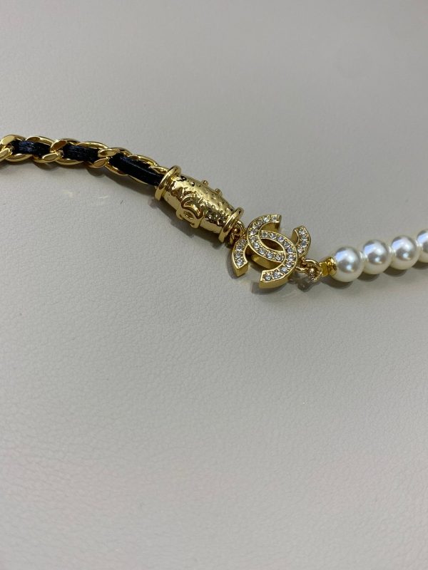 18K CC Pearl Chain Necklace - 图片 8