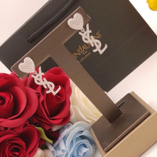 18K Saint Heart Diamonds Earrings - 图片 8