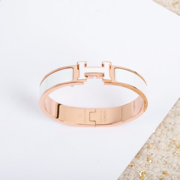 18K Clic H White Bracelet - 图片 5