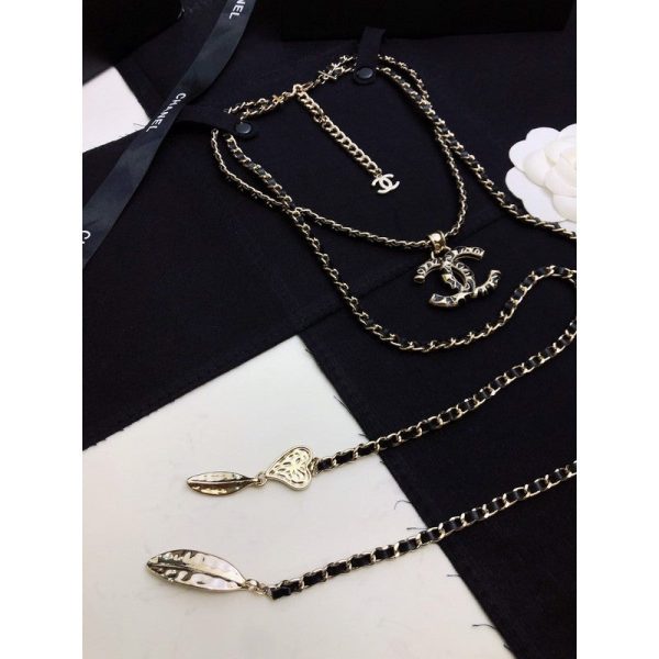 18K CC Long Leather Necklace - 图片 4