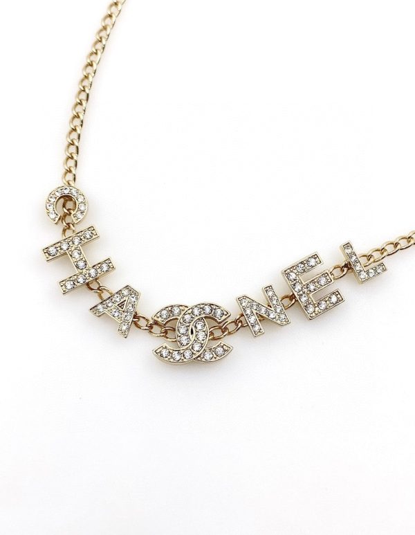 18K CC Script Diamonds Necklace - 图片 7