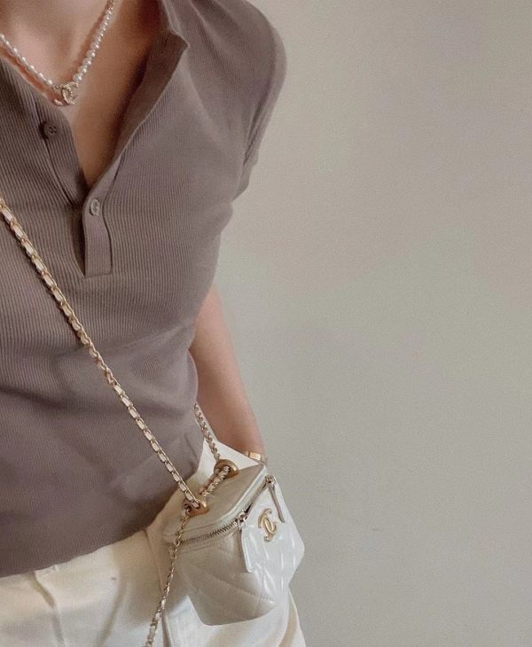 18K CC Pearls Choker Necklace - 图片 8