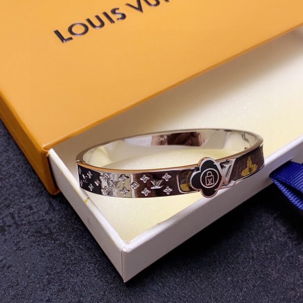 18K Louis Leather Lock Bracelet - 图片 6