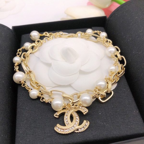 18K CC Pearl Chain Bracelet - 图片 8