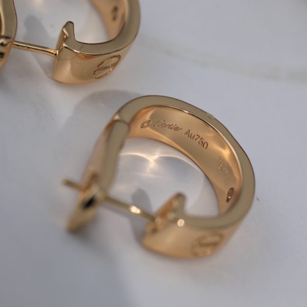 18K Love 2 Diamonds Earrings - 图片 5