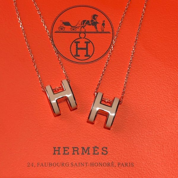 18K Mini Pop H Grey Necklace - 图片 14