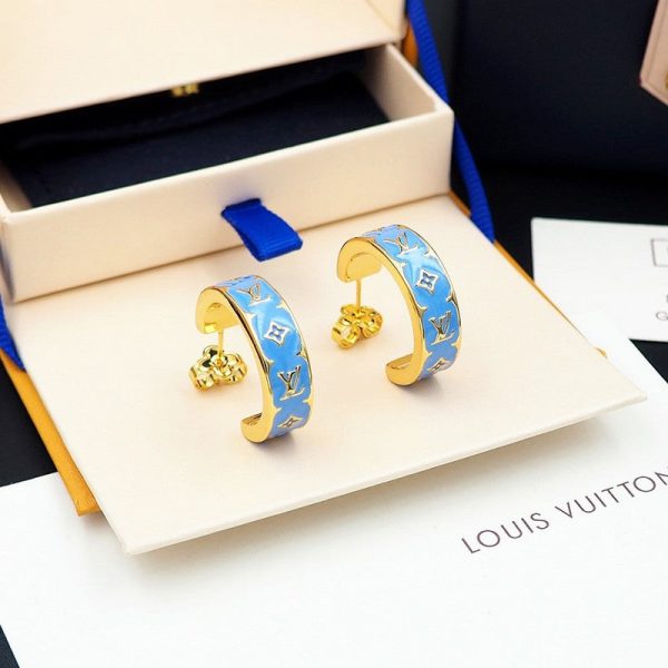 18K Louis Nanogram Enamel Earrings - 图片 11