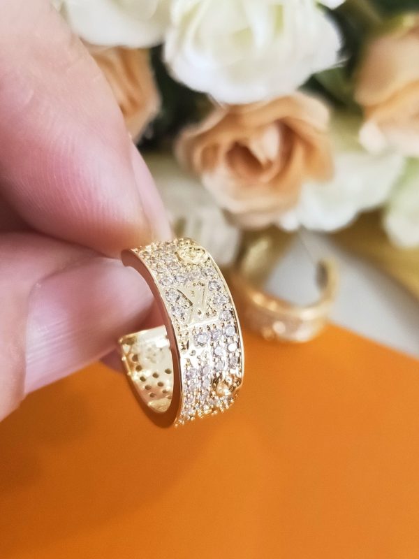 18K Louis Circle Earrings - 图片 9