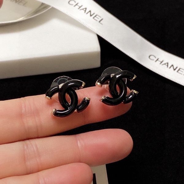 18K CC Black Gold Earrings - 图片 7