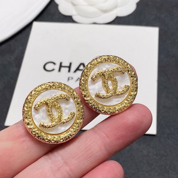18K CC Crystal Earrings - 图片 4