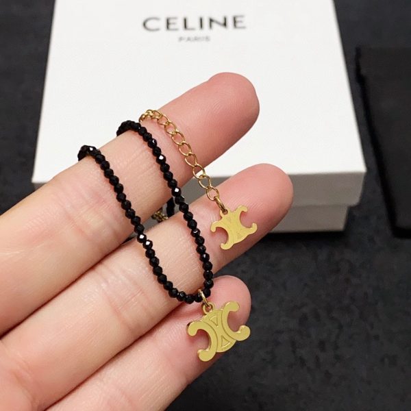 18K Coeur Black Crystals Necklace - 图片 8