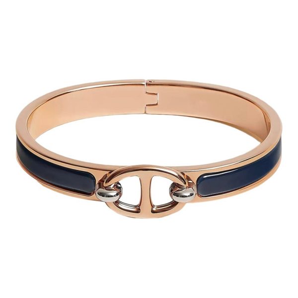 18K Mini Clic Chaîne D'ancre H Bracelet - 图片 7
