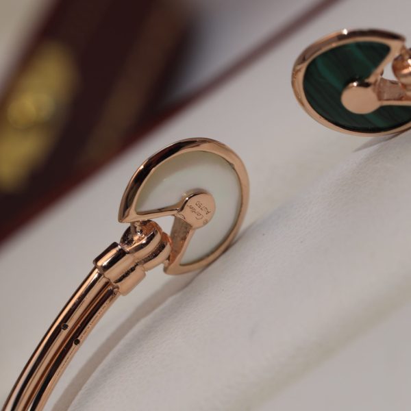 18K Malachite Pearl & Diamond Open Bracelet - 图片 9