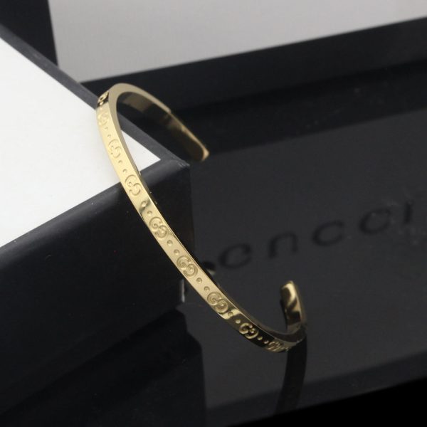 18K Double G Icon Open Cuff Bracelet - 图片 2