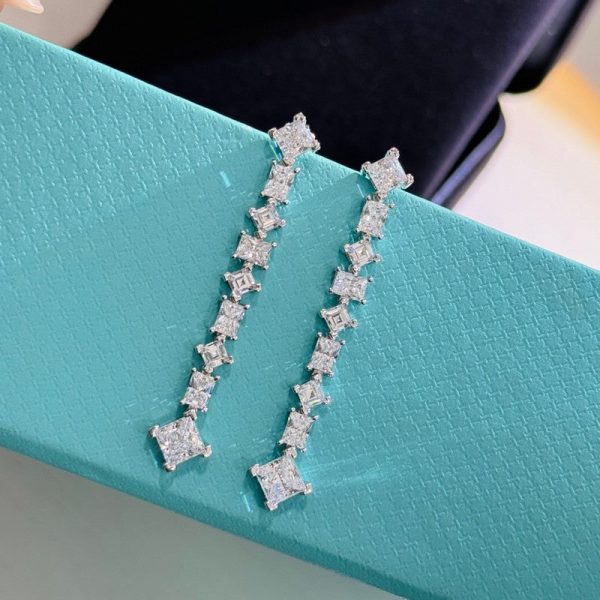 18K Tiff Diamond Earrings - Image 8