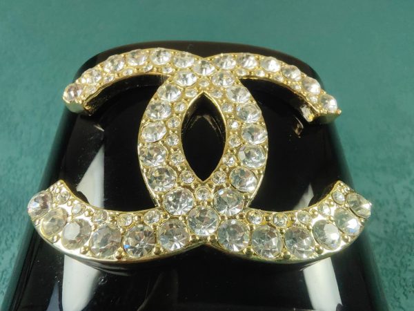 18K CC Crystal Cuff Bracelet - Image 8