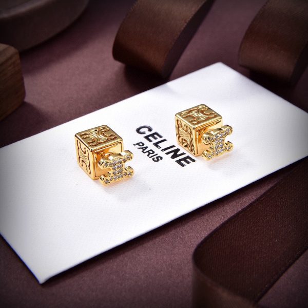 18K Triomphe Dice Pendant Earrings - Image 4