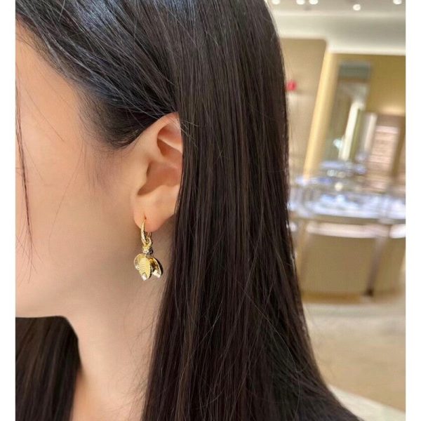 18K Grain De Café Earrings - 图片 8