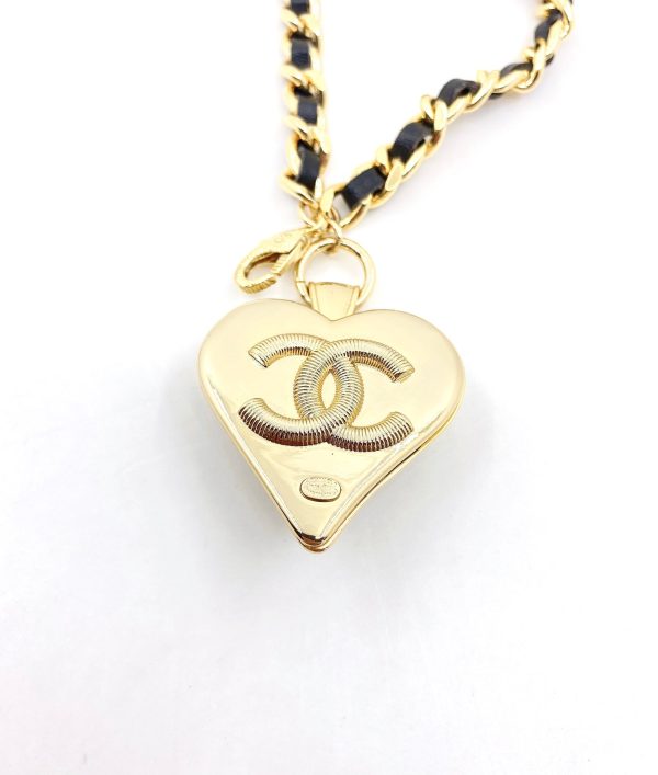 18K CC Heart Pendant Necklace - 图片 4