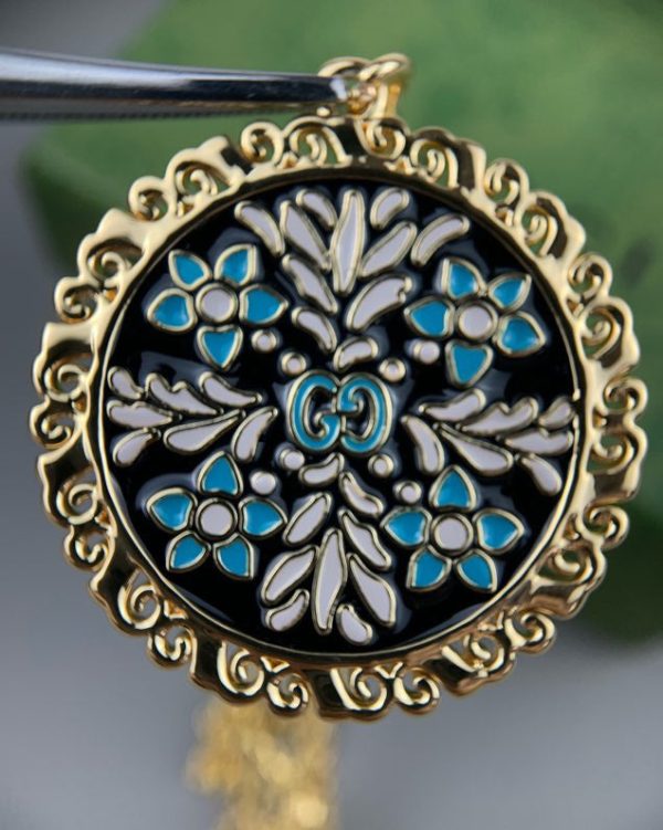 18K Double G Iconic Floral Pendant Necklace - 图片 8