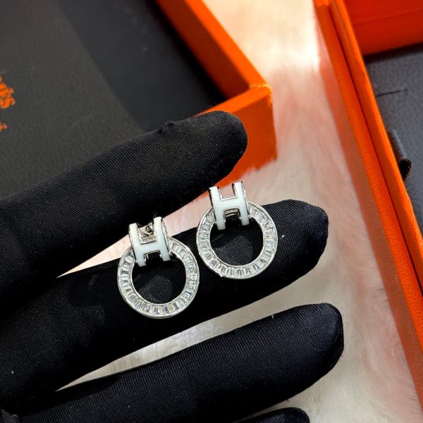18K Clic H Diamond Earrings - 图片 8